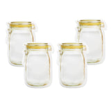 Max Bottle Design Candy Biscuit Seal Bags Ziplock Bag PE Yellow 4pcs