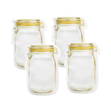 Max Bottle Design Candy Biscuit Seal Bags Ziplock Bag PE Yellow 4pcs