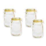 Max Bottle Design Candy Biscuit Seal Bags Ziplock Bag PE Yellow 4pcs