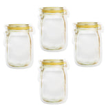 Max Bottle Design Candy Biscuit Seal Bags Ziplock Bag PE Yellow 4pcs