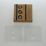 Max Traceless Wall Hook Adhesive Sticky Clothes Hanger 70x70mm Clear -2pcs