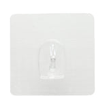 Max Traceless Wall Hook Adhesive Sticky Clothes Hanger 70x70mm Clear -2pcs