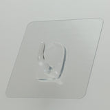 Max Traceless Wall Hook Adhesive Sticky Clothes Hanger 70x70mm Clear -2pcs