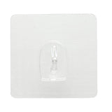 Max Traceless Wall Hook Adhesive Sticky Clothes Hanger 70x70mm Clear -6pcs