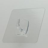 Max Traceless Wall Hook Adhesive Sticky Clothes Hanger 70x70mm Clear -6pcs