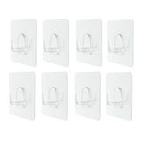 Max Traceless Wall Hook Adhesive Sticky Clothes Hanger 70x70mm Clear -8pcs