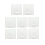 Max Traceless Wall Hook Adhesive Sticky Clothes Hanger 70x70mm Clear -8pcs