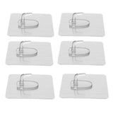 Max Traceless Wall Hook Adhesive Sticky Clothes Hanger 70x70mm Silver -6pcs