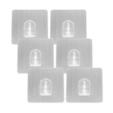 Max Traceless Wall Hook Adhesive Sticky Clothes Hanger 70x70mm Silver -6pcs