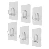 Max Traceless Wall Hook Adhesive Sticky Clothes Hanger 70x70mm Silver -6pcs
