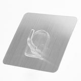 Max Traceless Wall Hook Adhesive Sticky Clothes Hanger 70x70mm Silver -6pcs
