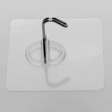 Max Traceless Wall Hook Adhesive Sticky Clothes Hanger 7x7cmTransparent 8 pieces