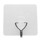 Max Traceless Wall Hook Adhesive Sticky Clothes Hanger 7x7cmTransparent 8 pieces