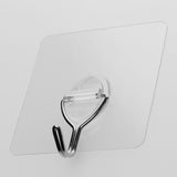 Max Traceless Wall Hook Adhesive Sticky Clothes Hanger 7x7cmTransparent 8 pieces