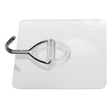 Max Traceless Wall Hook Adhesive Sticky Clothes Hanger 7x7cmTransparent 8 pieces