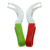 Maxbell Watermelon Melon Slicer Server Cutter Corer  Stainless Steel Tool Red