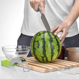 Maxbell Watermelon Melon Slicer Server Cutter Corer  Stainless Steel Tool Red