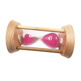 Maxbell Oblique Wood Round Hourglass Sandglass SandTimer Clock 30 Minutes Pink