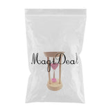 Maxbell Oblique Wood Round Hourglass Sandglass SandTimer Clock 30 Minutes Pink