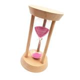 Maxbell Oblique Wood Round Hourglass Sandglass SandTimer Clock 30 Minutes Pink