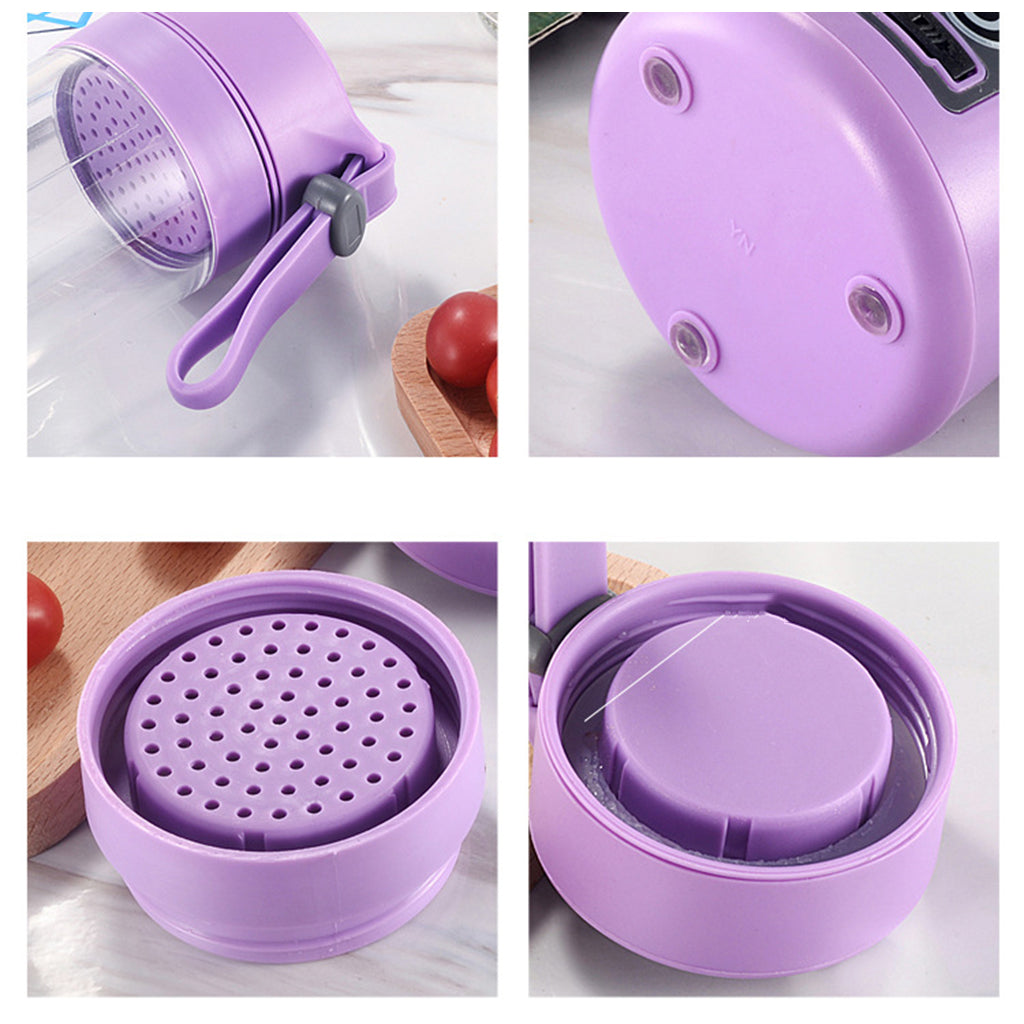 Maxbell 380ml USB Electric Fruit Juicer Smoothie Maker Juice Cup Purple 6 Blades