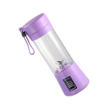 Maxbell 380ml USB Electric Fruit Juicer Smoothie Maker Juice Cup Purple 6 Blades