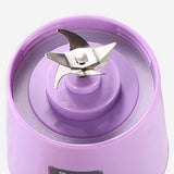 Maxbell 380ml USB Electric Fruit Juicer Smoothie Maker Juice Cup Purple 6 Blades