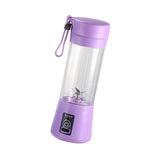 Maxbell 380ml USB Electric Fruit Juicer Smoothie Maker Juice Cup Purple 6 Blades