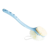 Plastic Long Handle Scrub Skin Massage Shower Brush Bath Back Brush Blue