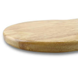 Max Round Oak Pizza Wood Tray Bread Serving Board With Handle 8 Sizes 11 inch
