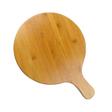 Max Bamboo Pizza Serving Tray Round Cutting Board Pan Kitchen Tool 9 inches
