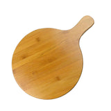 Max Bamboo Pizza Serving Tray Round Cutting Board Pan Kitchen Tool 9 inches