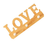 Max Wood Hook Wall Hanger Over the Door Holder Clothes Towel Rack 3Hooks - LOVE