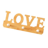 Max Wood Hook Wall Hanger Over the Door Holder Clothes Towel Rack 3Hooks - LOVE