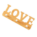 Max Wood Hook Wall Hanger Over the Door Holder Clothes Towel Rack 3Hooks - LOVE