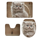 Animal Series Non-Slip Bathroom Mat Toilet Floor Rug Set #3