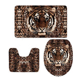 Max 3pcs Animal Series Bath toilet Covers Set Soft Flannel Mats Bathroom Rug 6