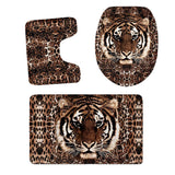 Max 3pcs Animal Series Bath toilet Covers Set Soft Flannel Mats Bathroom Rug 6