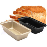 Maxbell  1pc Rectangle Nonstick Loaf Tin Pastry Bread Cake Baking Pan Bakeware Black