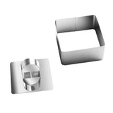 Maxbell  Stainless Steel Cake Ring Dessert Mousse Mold with Pusher & Lifter Square