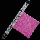 Maxbell Acrylic Rolling Pin Icing Fondant Cake Decorating Tools Blossom 1