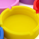 Maxbell Round Silicone Ashtray Smoking Cigar Holder for Tabletop Office Yellow