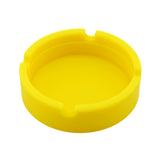 Maxbell Round Silicone Ashtray Smoking Cigar Holder for Tabletop Office Yellow