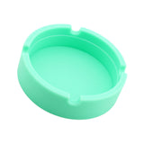 Maxbell Round Silicone Ashtray Smoking Cigar Holder for Tabletop Office Mint Green