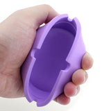Maxbell Round Silicone Ashtray Smoking Cigar Holder for Tabletop Office Purple