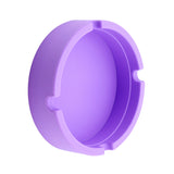 Maxbell Round Silicone Ashtray Smoking Cigar Holder for Tabletop Office Purple