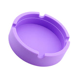 Maxbell Round Silicone Ashtray Smoking Cigar Holder for Tabletop Office Purple