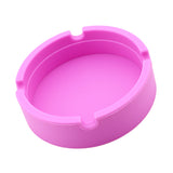 Maxbell Round Silicone Ashtray Smoking Cigar Holder for Tabletop Office Pink