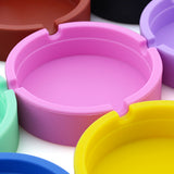 Maxbell Round Silicone Ashtray Smoking Cigar Holder for Tabletop Office Pink