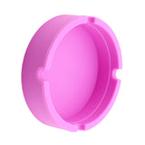 Maxbell Round Silicone Ashtray Smoking Cigar Holder for Tabletop Office Pink